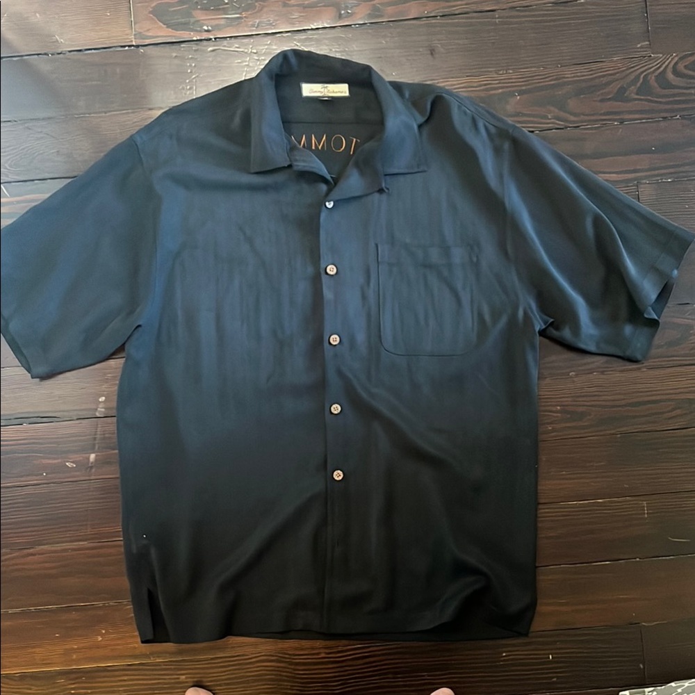 Tommy Bahama Black Casual Button Down Shirt